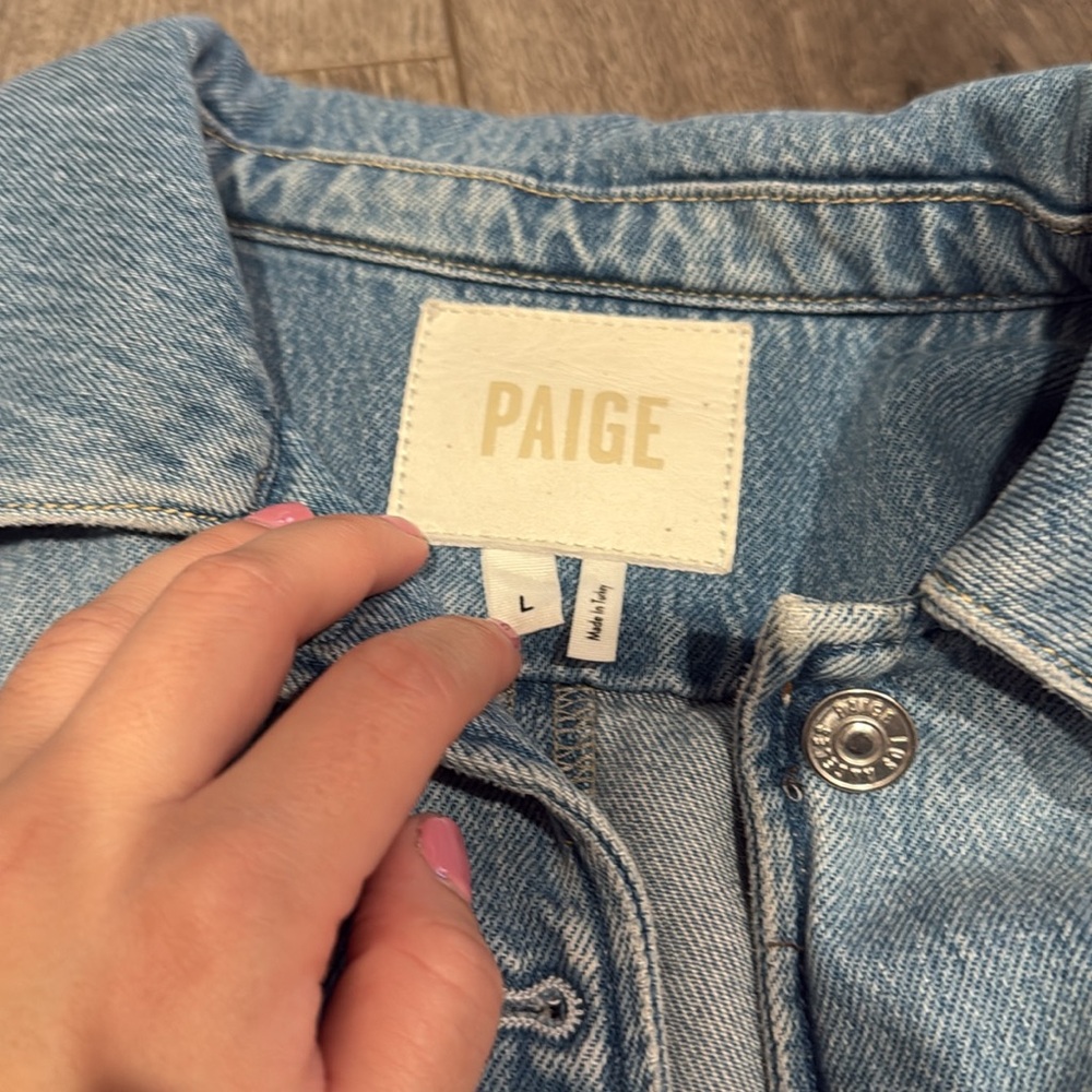PAIGE DENIM JACKET LARGE - Picture 4 of 8